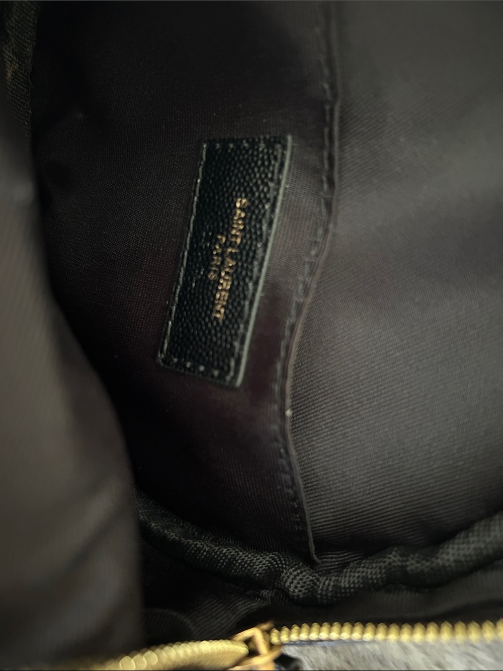 Saint Laurent Black Quilted Round Crossbody with Gold YSL Logo - Picture 2 of 3